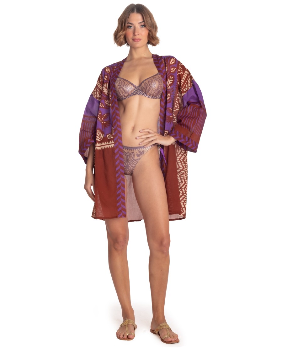 Short Kimono Beautiful Tree Print