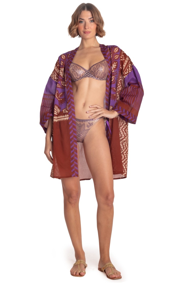 Short Kimono Beautiful Tree Print