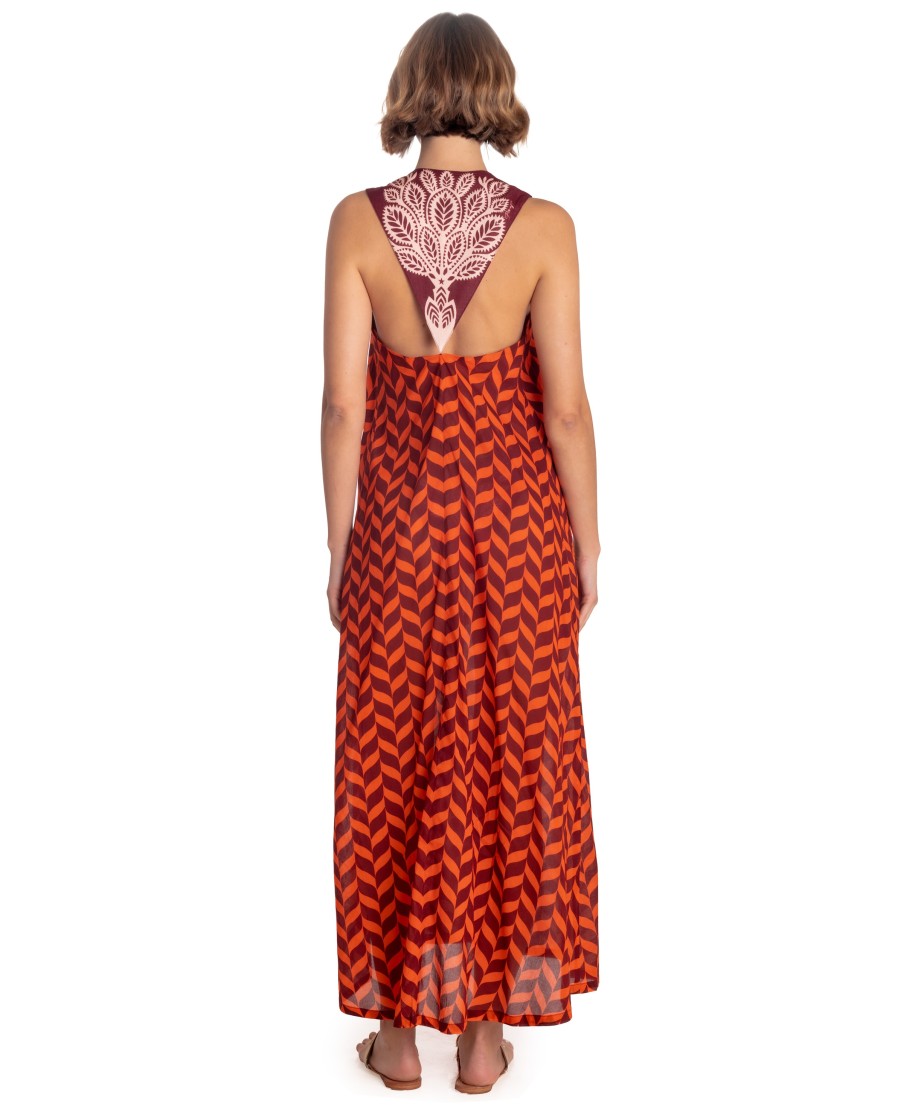 Long Vest Dress Beautiful Tree Print