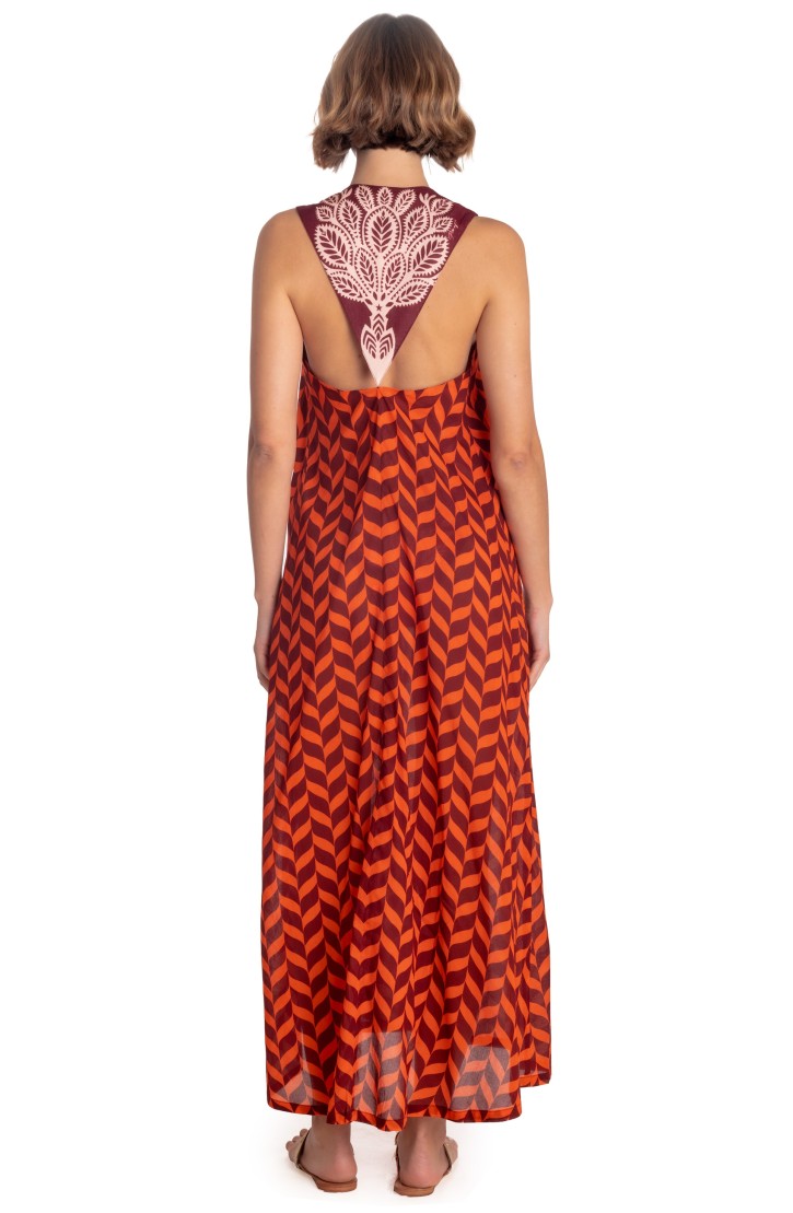 Long Vest Dress Beautiful Tree Print