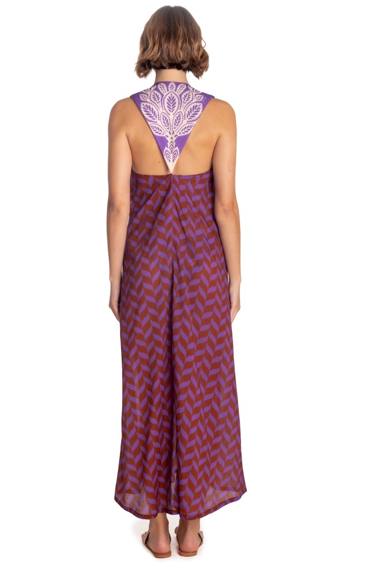 Long Vest Dress Beautiful Tree Print