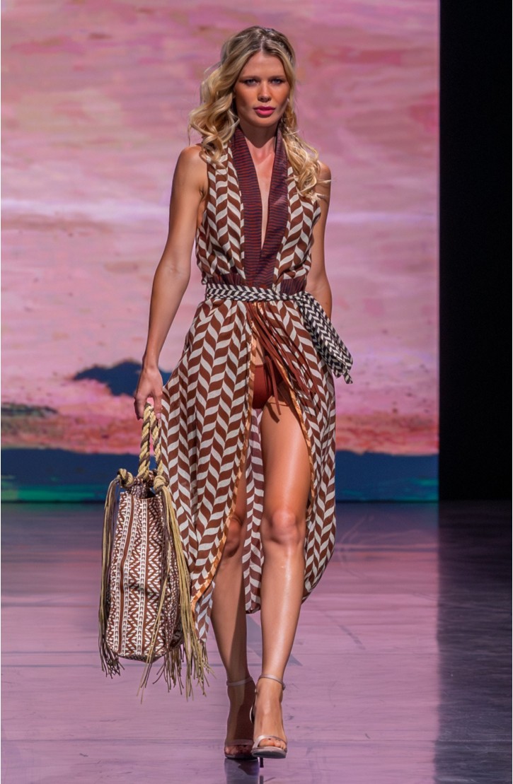 Vestito Gilet Lungo Stampa Beautiful Tree