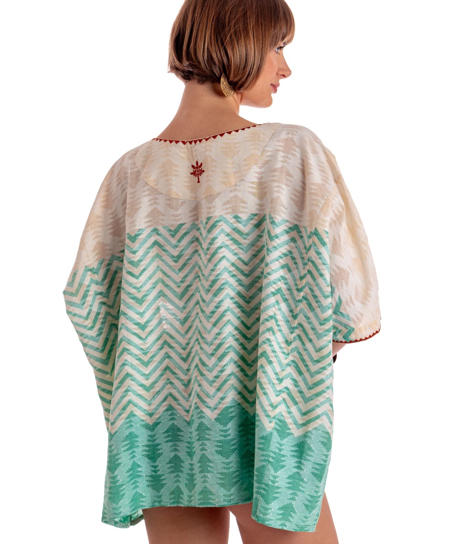 BLUSA CON CINTURA STAMPA BEAUTIFUL TREE