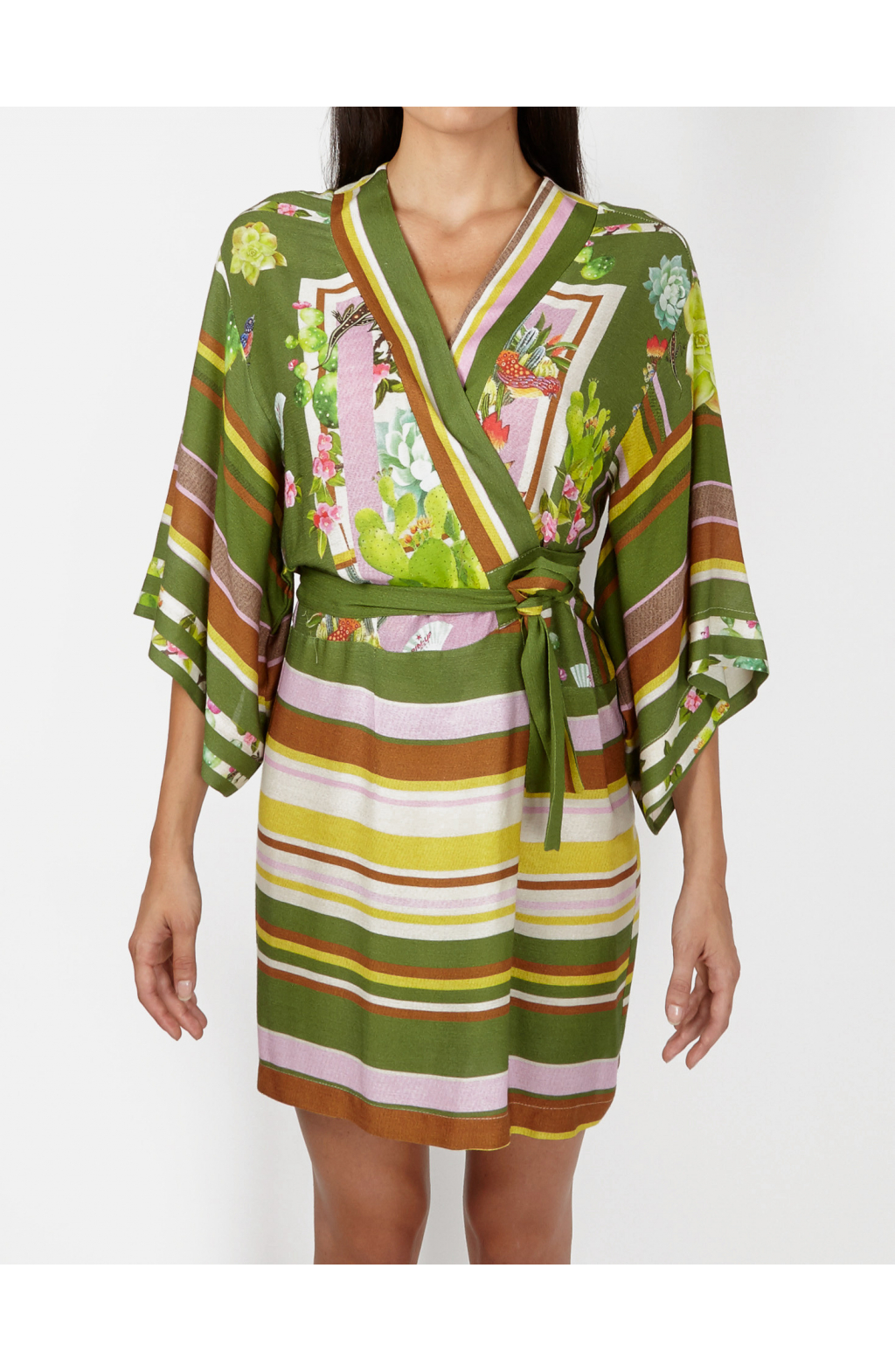 Kimono aperto ad Incrocio Tropical Cactus