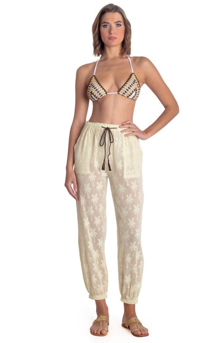 Pantalone Ricamo Palme