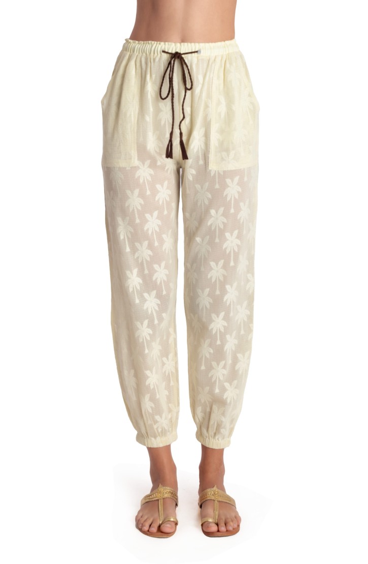 Pantalone Ricamo Palme