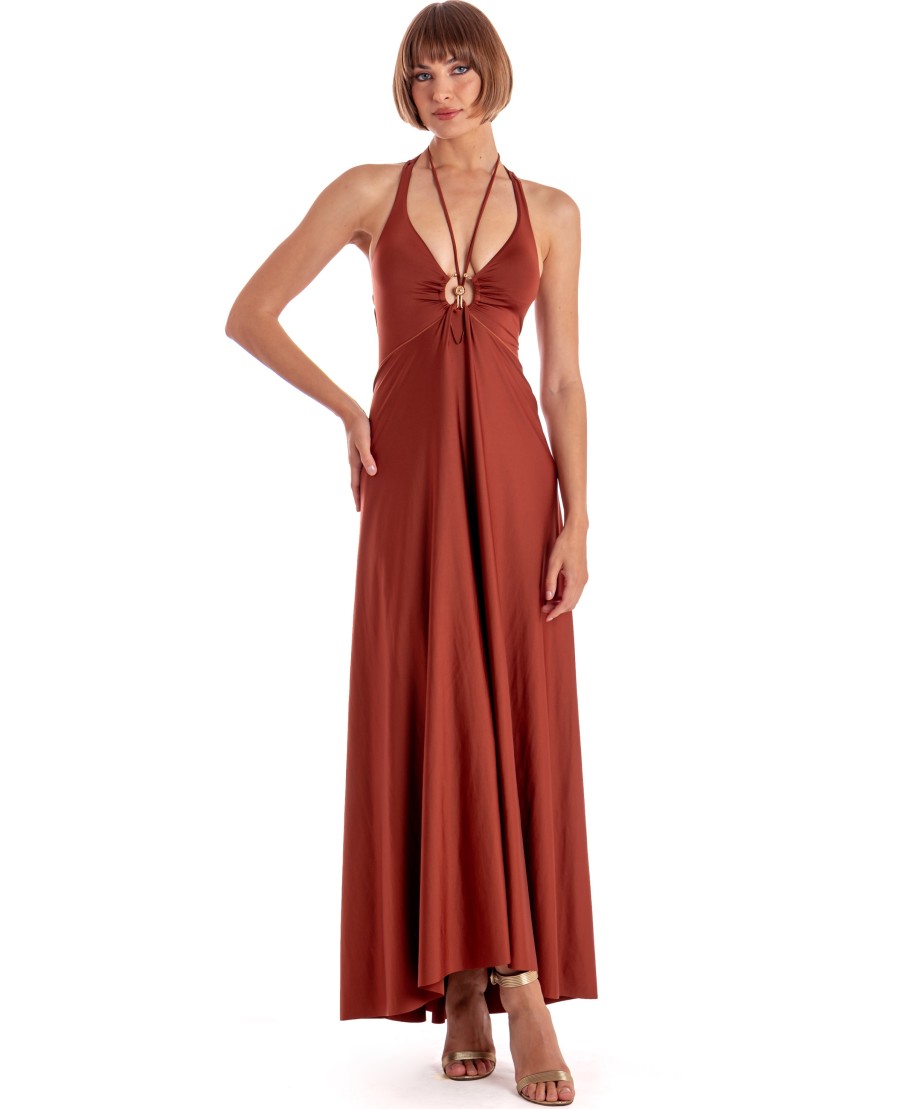 Solid Color Long Pareo Dress