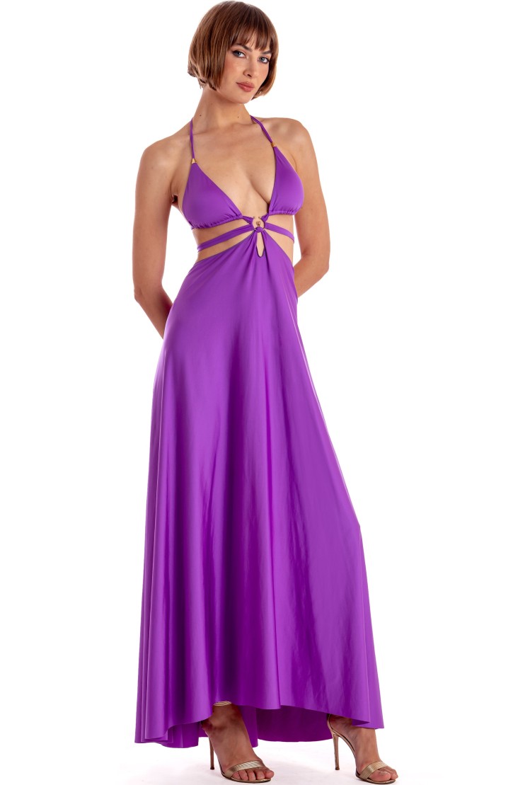 Solid Color Long Pareo Dress