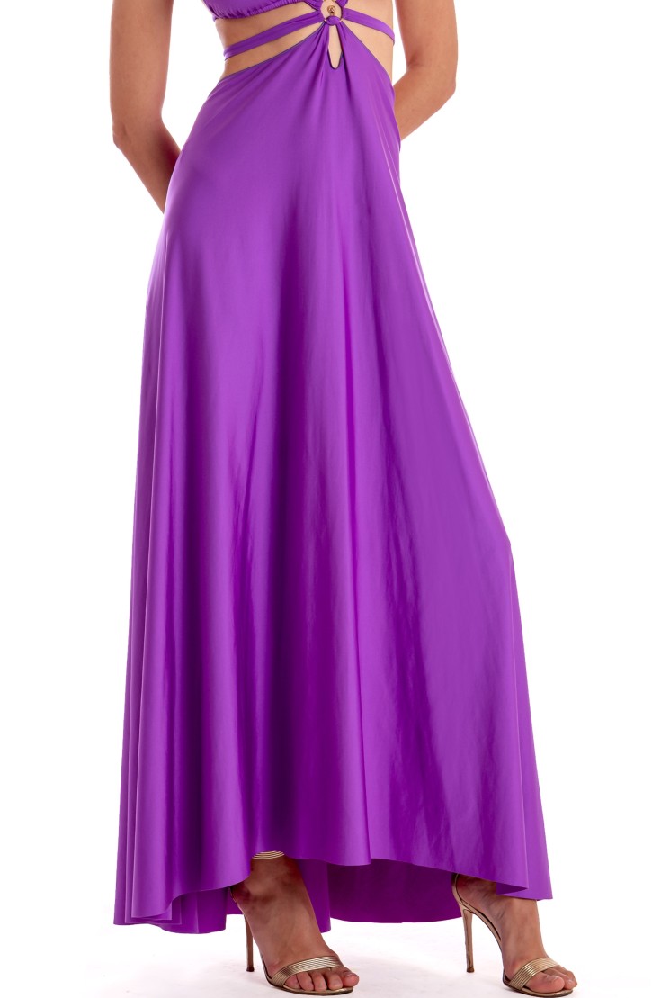 Solid Color Long Pareo Dress