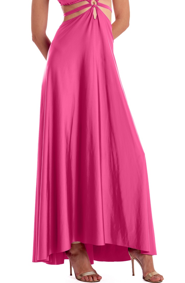 Solid Color Long Pareo Dress