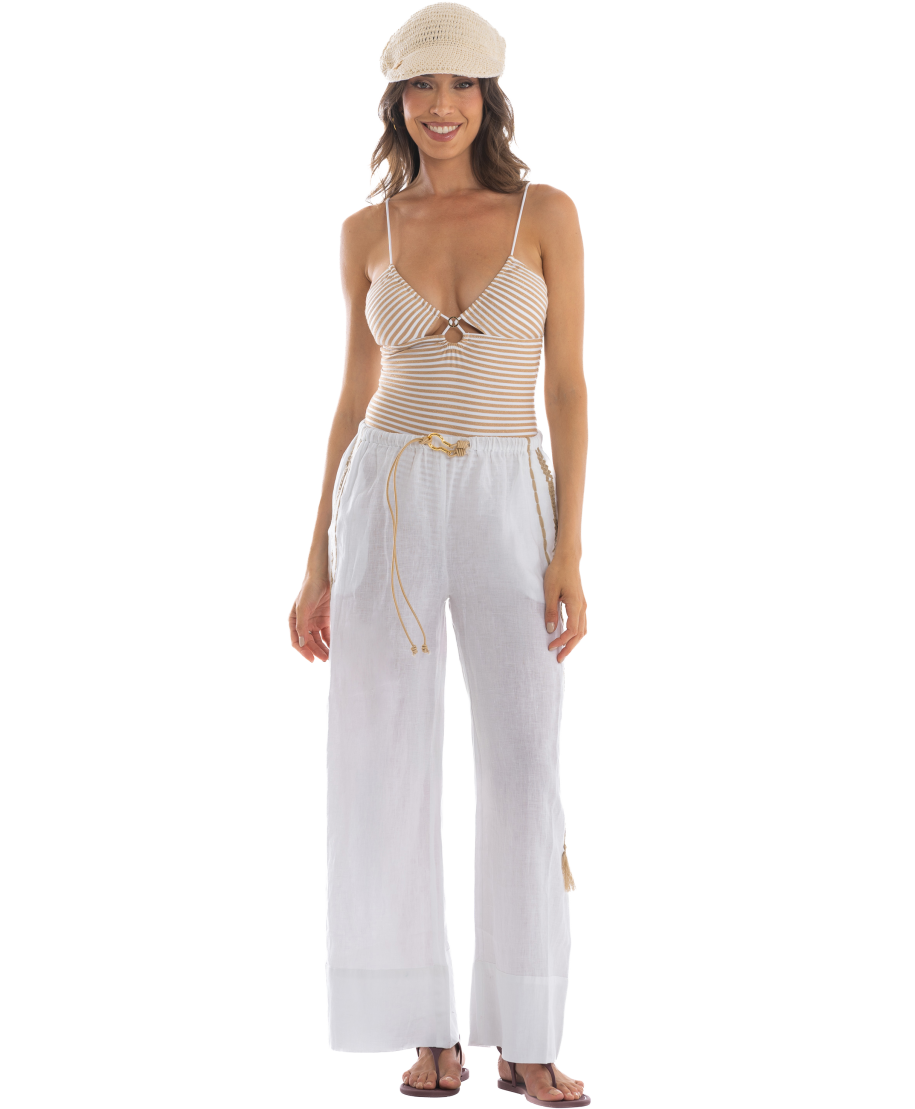 Pantalone Ricamato Lino