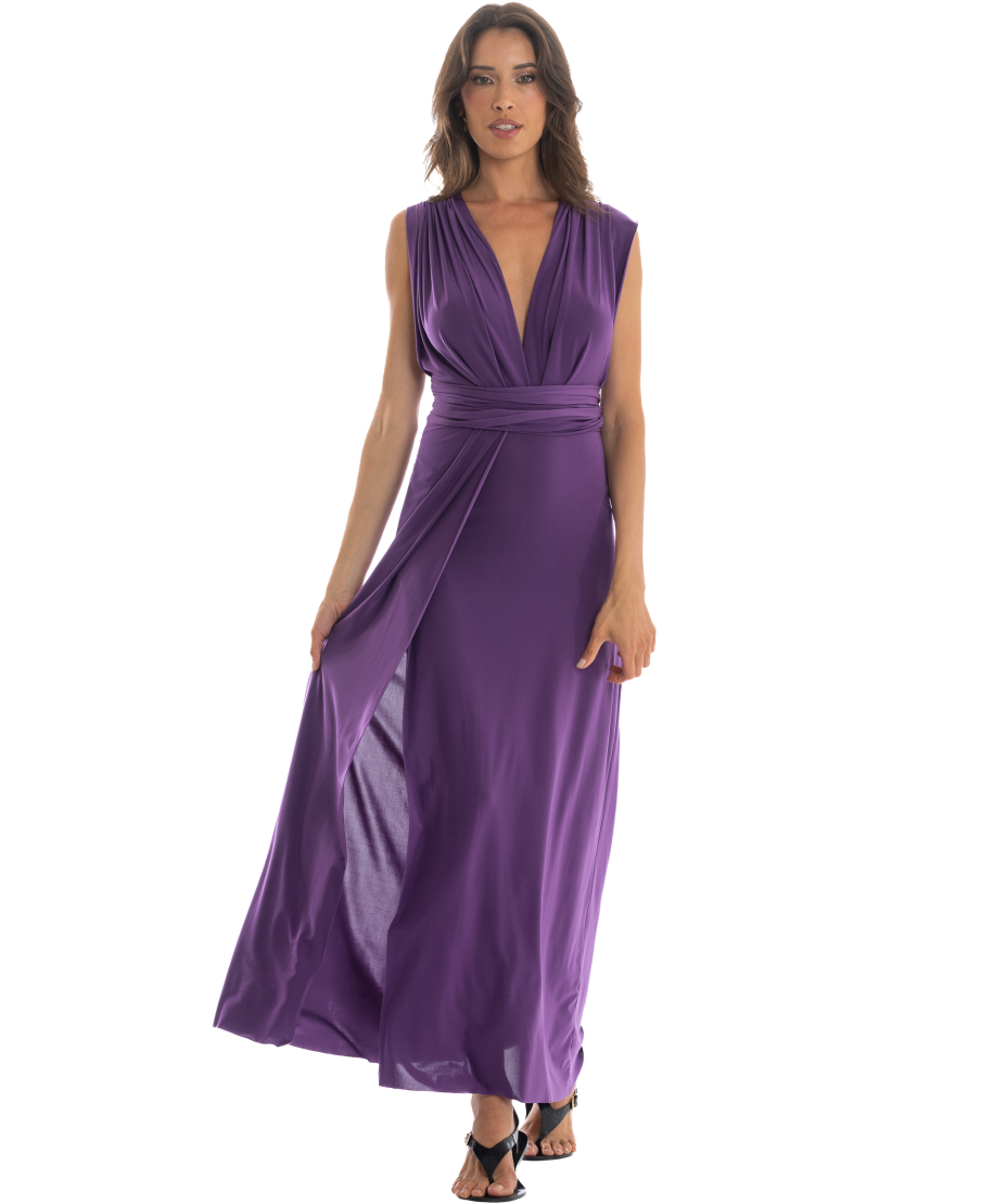 Transformable Long Dress Solid Color