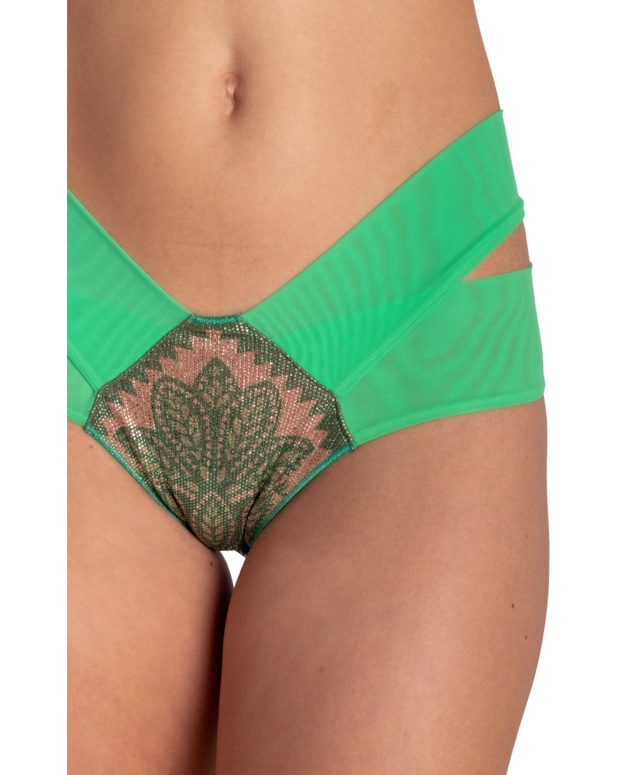 Underwired Lamé Balconette Bikini Beautiful Tree Print