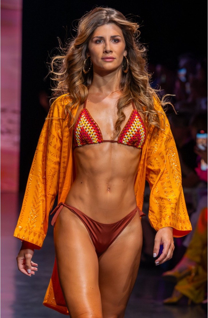 CROCHET TRIMMED PADDED TRIANGLE BIKINI