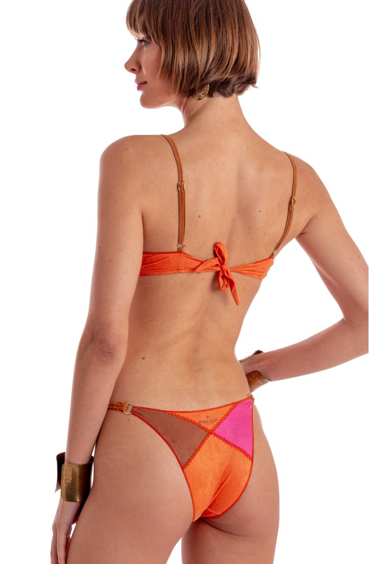 Dainetto Patchwork Underwired Balconette Bikini