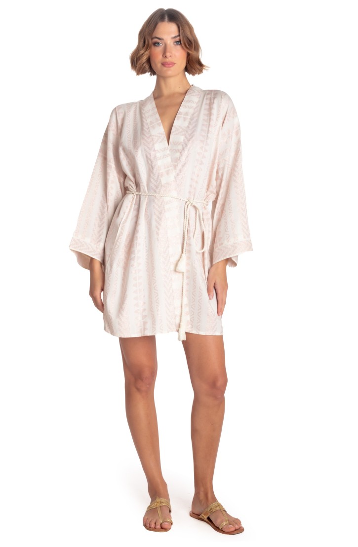 SHORT LUREX KIMONO WITH BELT