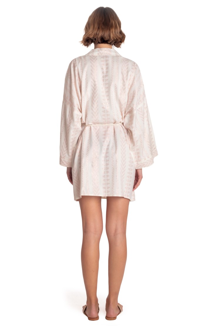 SHORT LUREX KIMONO WITH BELT