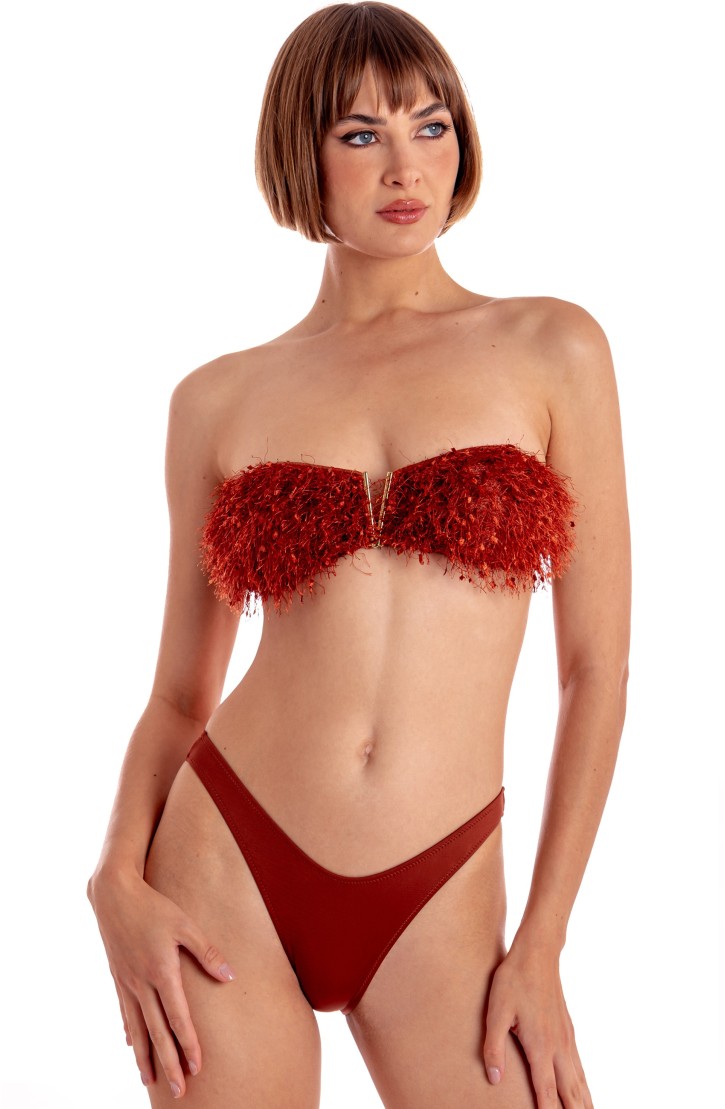PLUMAGE PADDED BIKINI BANDEAU
