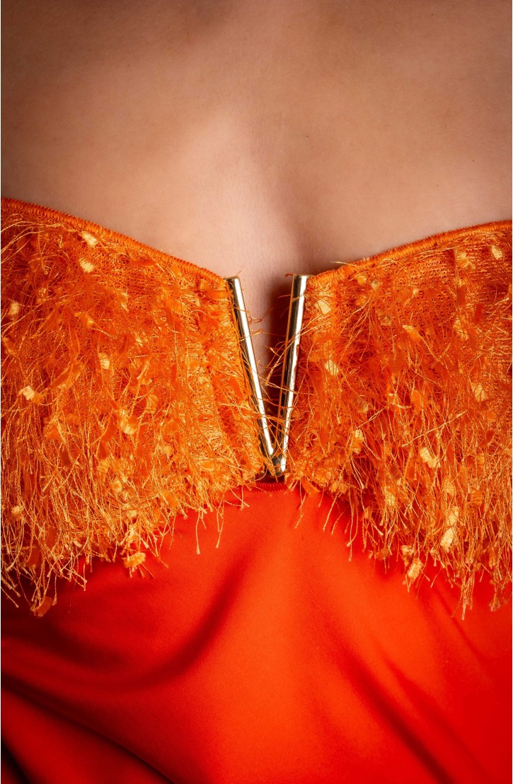 MINI ABITO TUBINO FASCIA PLUMAGE