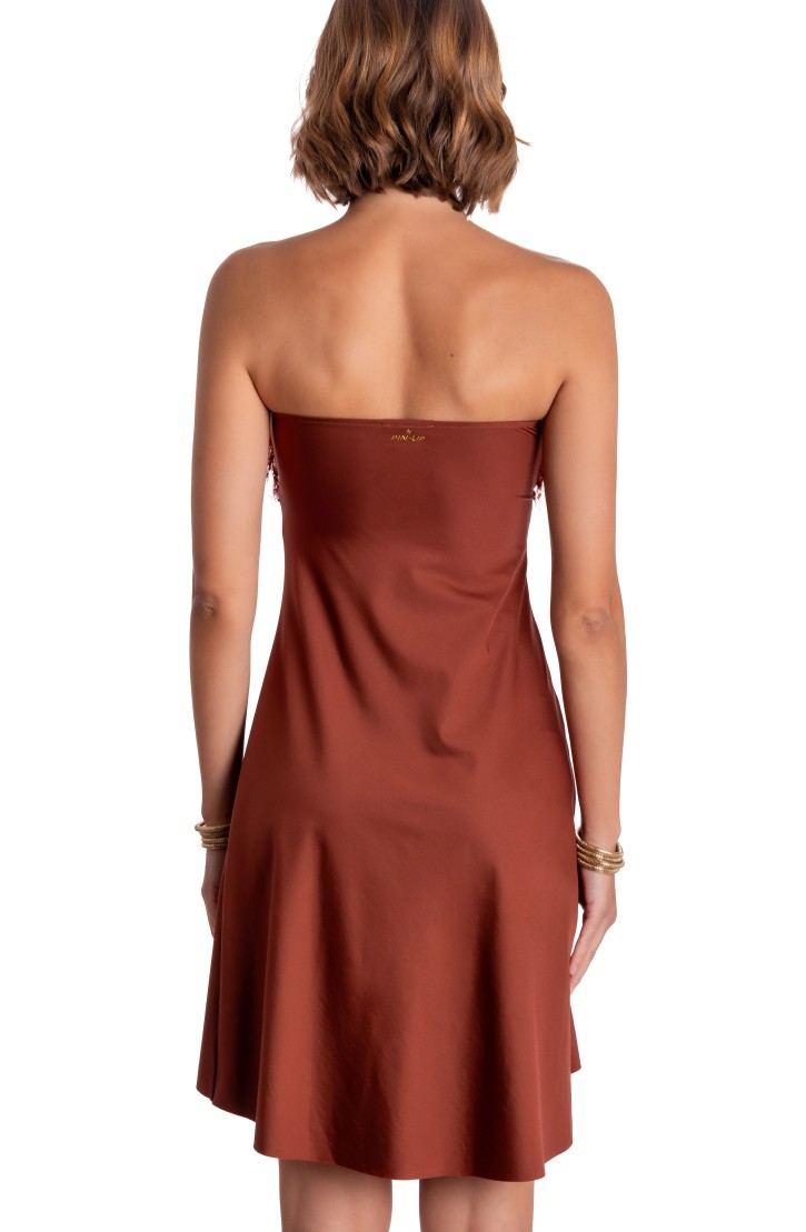 PLUMAGE BANDEAU MINI DRESS
