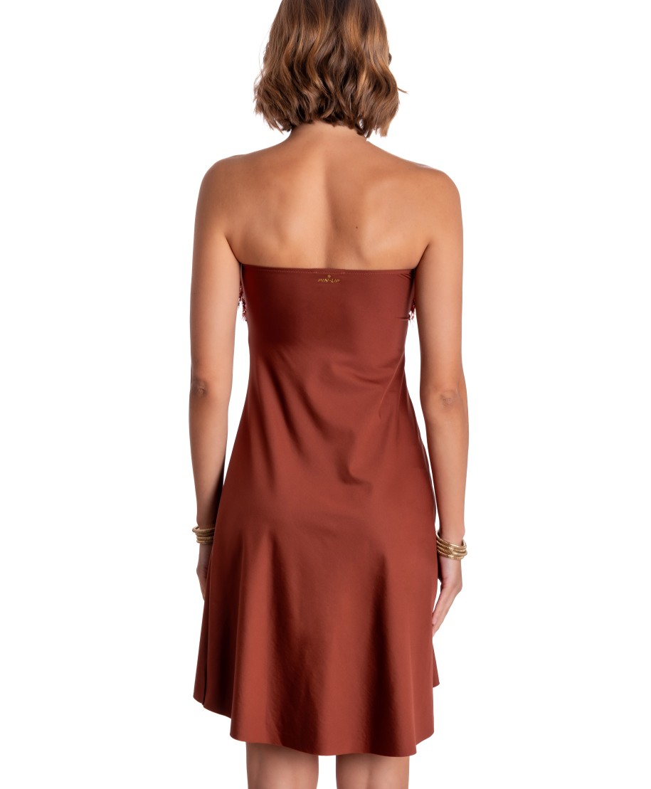 PLUMAGE BANDEAU MINI DRESS