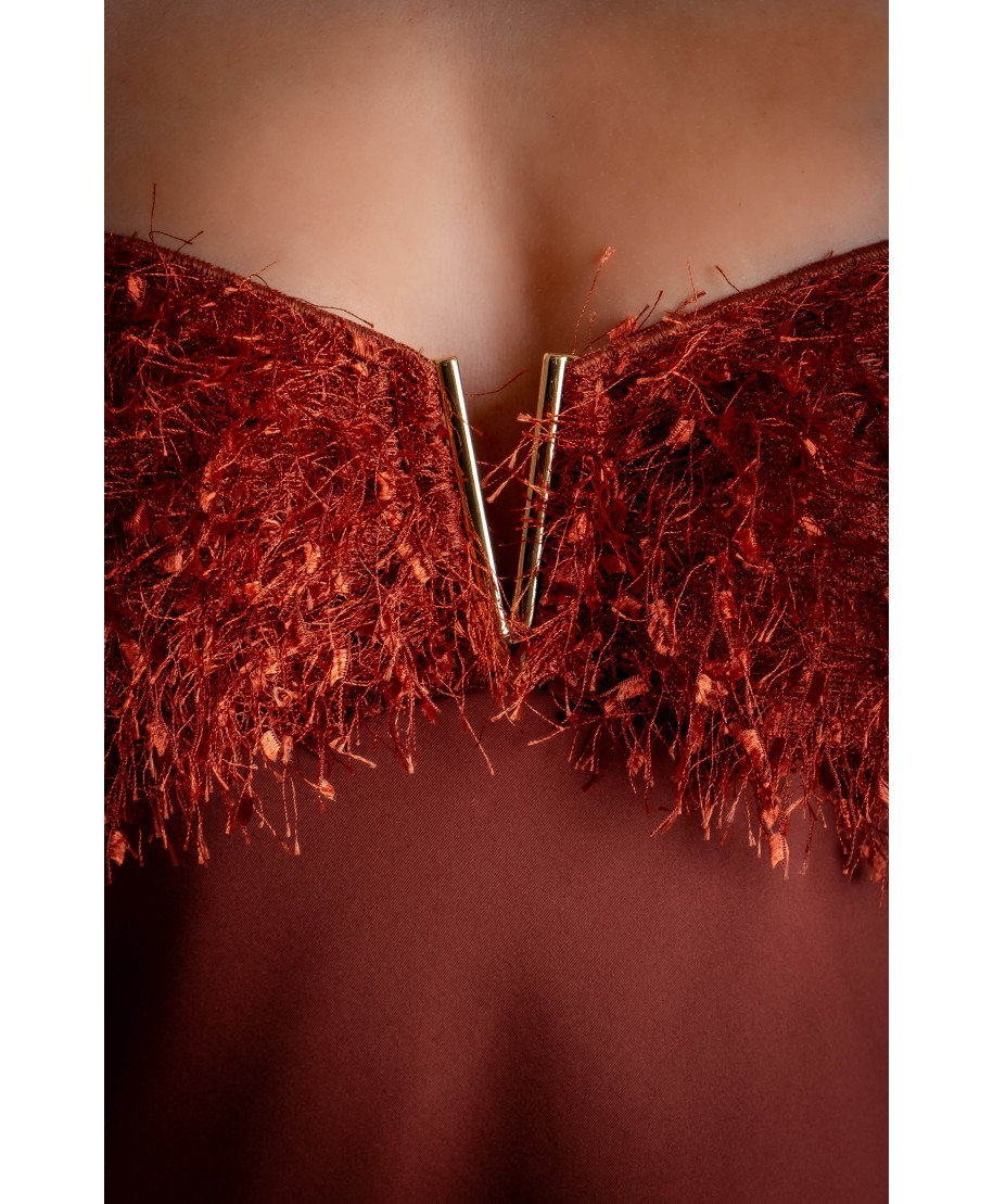 MINI ABITO TUBINO FASCIA PLUMAGE