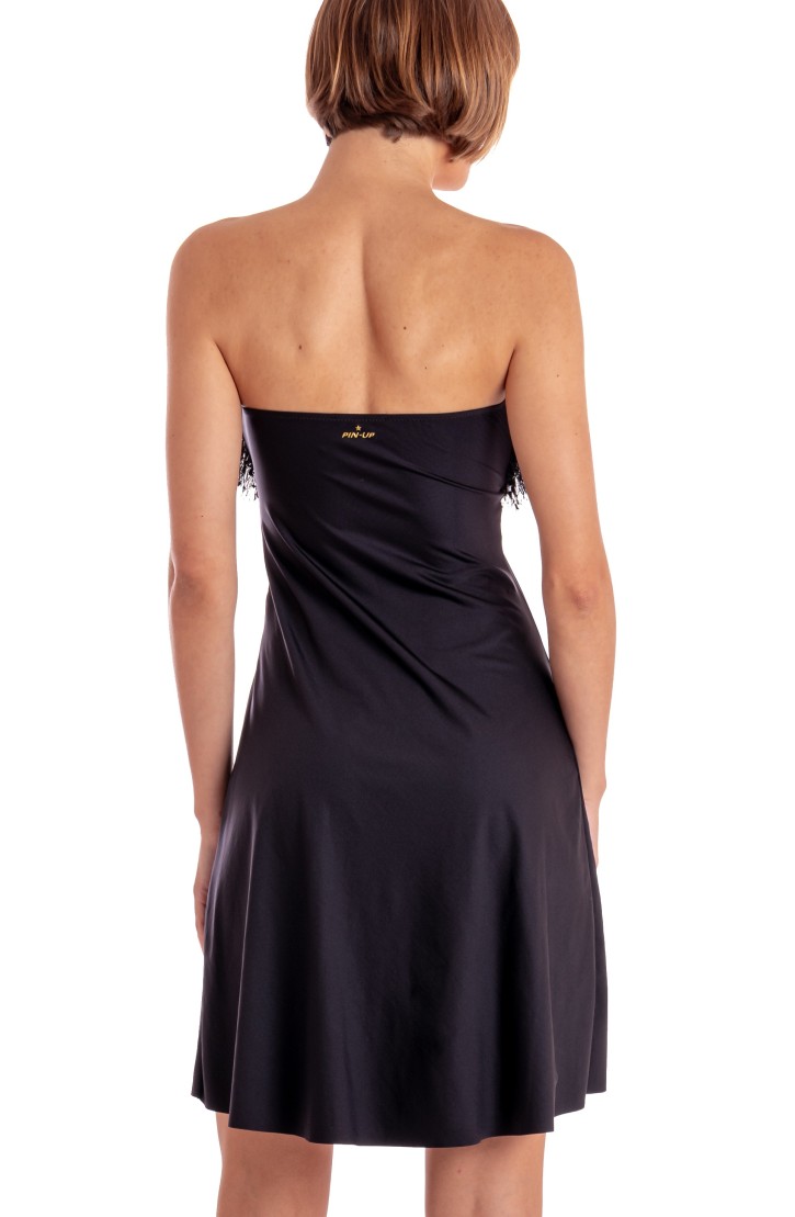 PLUMAGE BANDEAU MINI DRESS