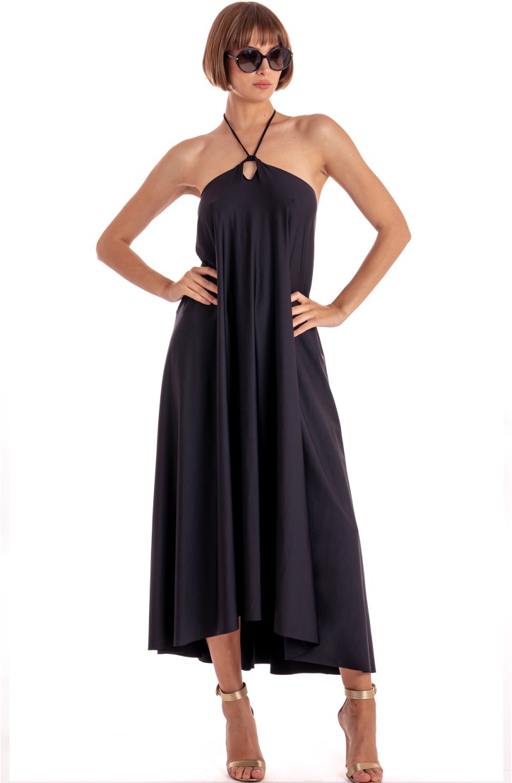 Solid Color Long Pareo Dress