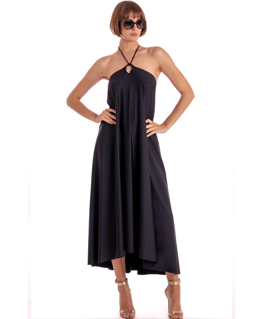 Solid Color Long Pareo Dress