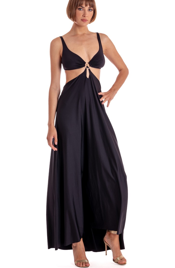 Solid Color Long Pareo Dress