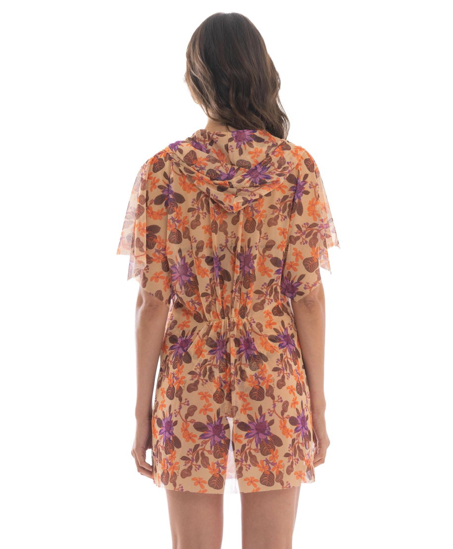 Flower Threads Hooded Blouse Dress