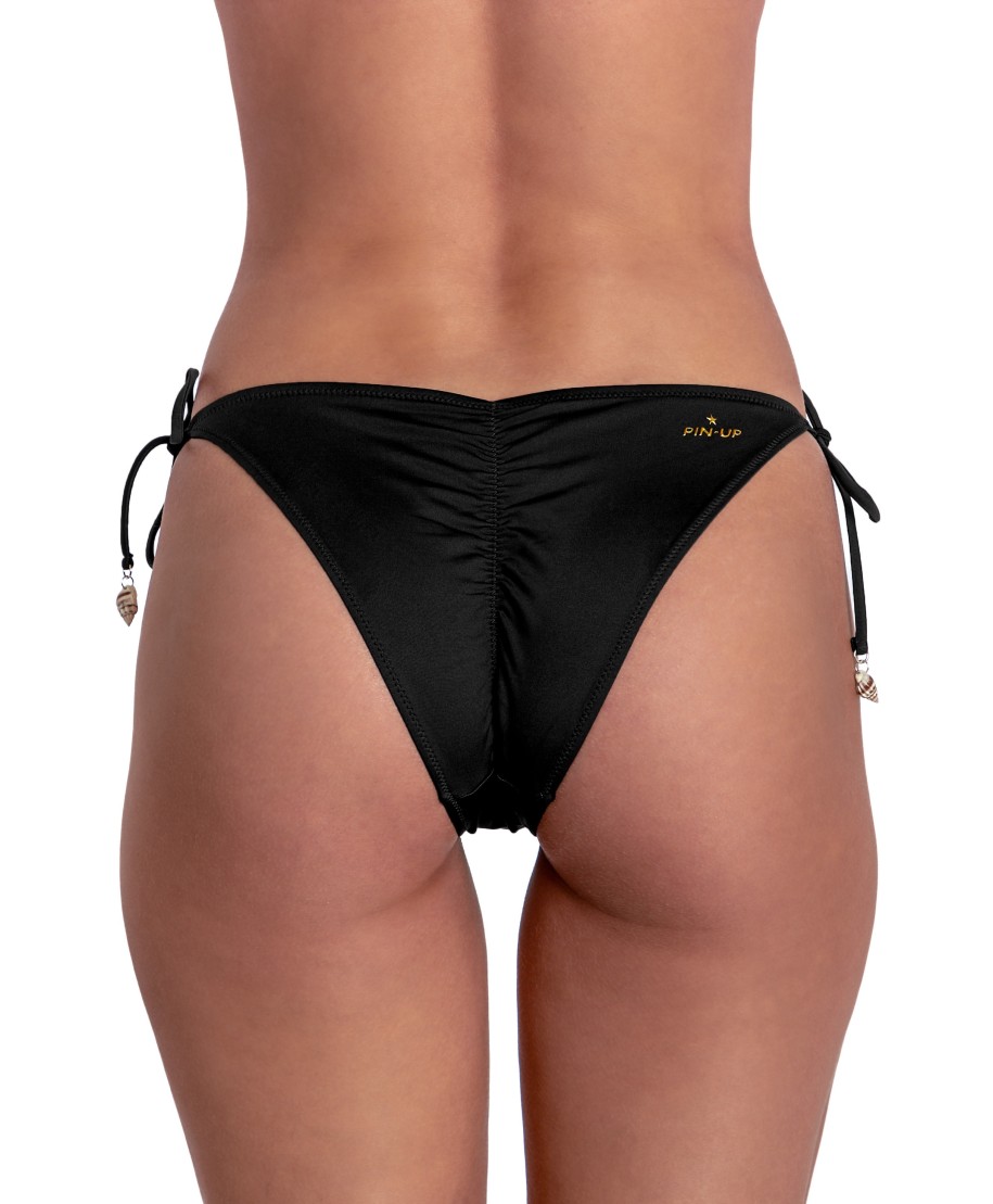 SLIP BIKINI BRASILIANA CON CONCHIGLIE TINTA UNITA
