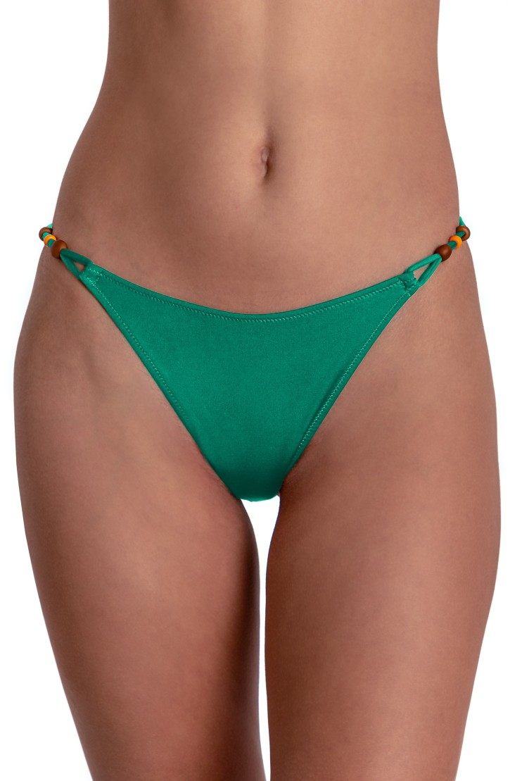SOLID COLOR FIXED SIDE BRIEFS BIKINI SLIP