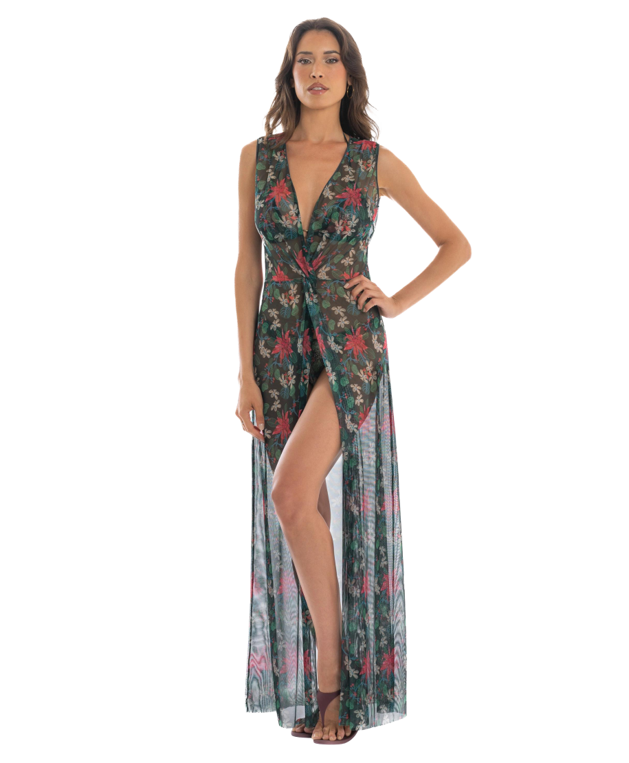 Long Dress Threads of Flowers