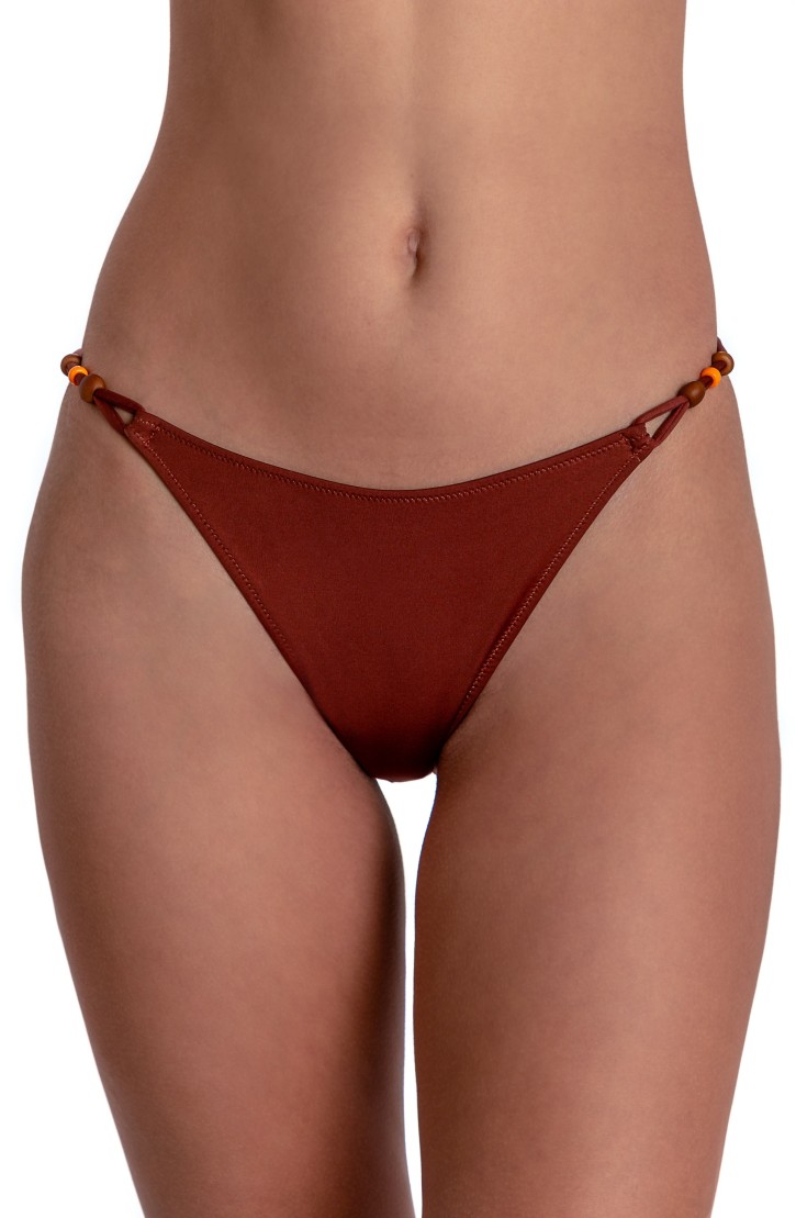 SOLID COLOR FIXED SIDE BRIEFS BIKINI SLIP