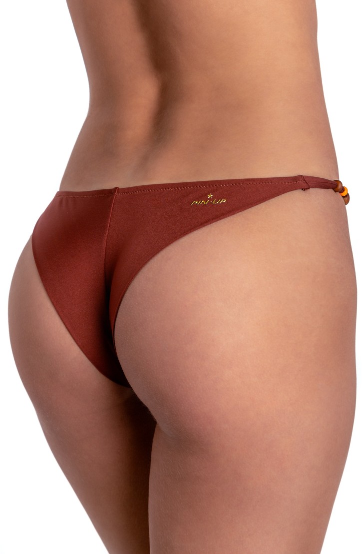 SOLID COLOR FIXED SIDE BRIEFS BIKINI SLIP