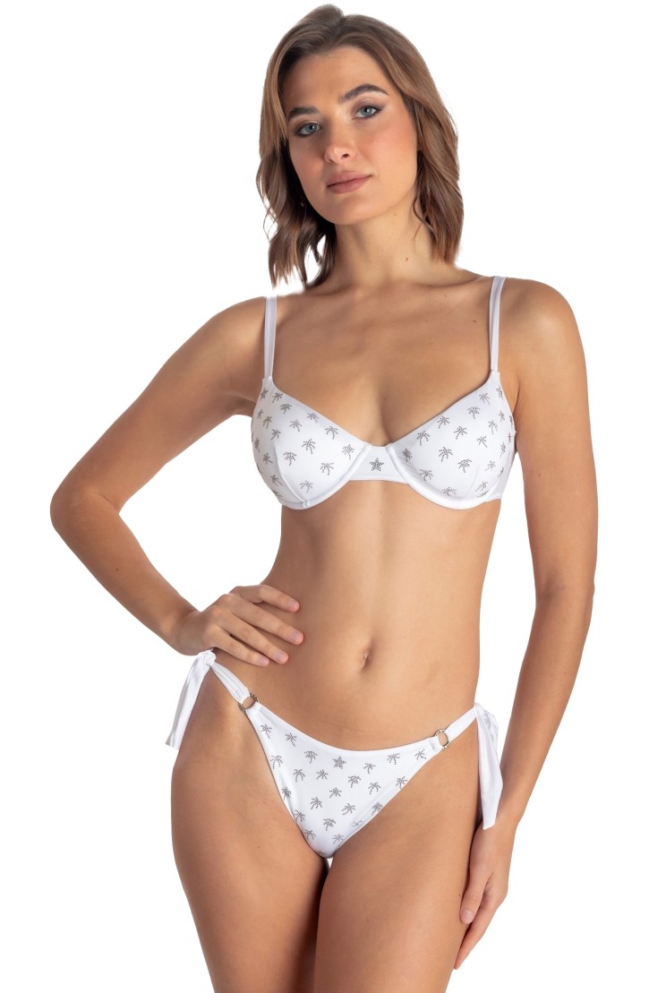 UNDERWIRE BALCONETTE BIKINI WITH MICRO PALM STUDS