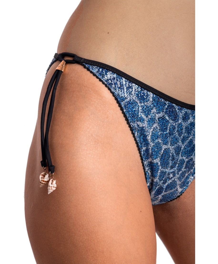 BIKINI TRIANGOLO IMBOTTITO PAILLETTES STAMPA GIRAFFA