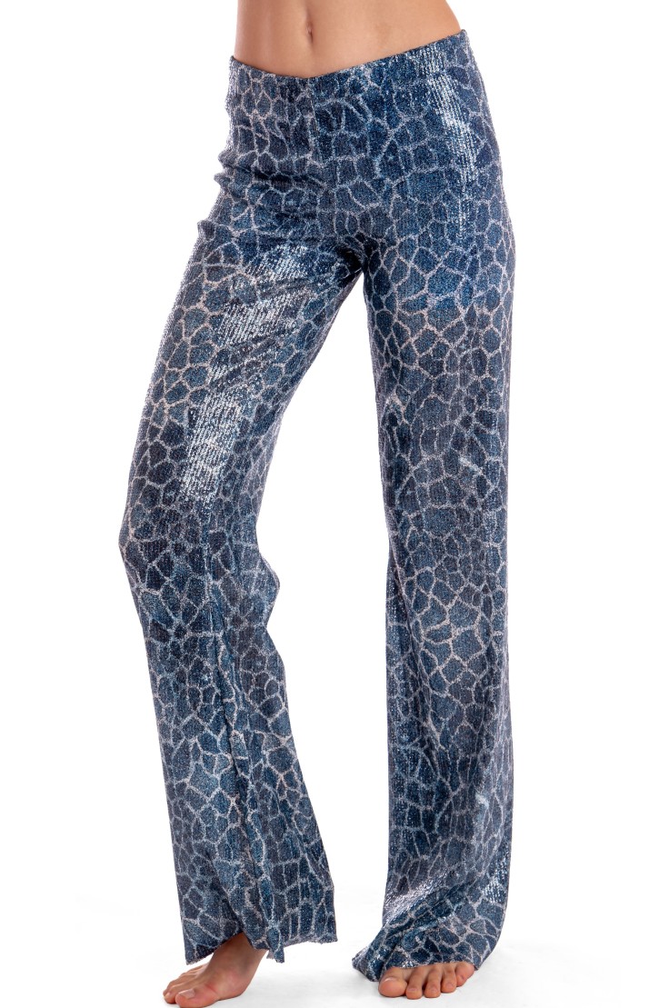 GIRAFFE SEQUIN-PRINTED PANTS