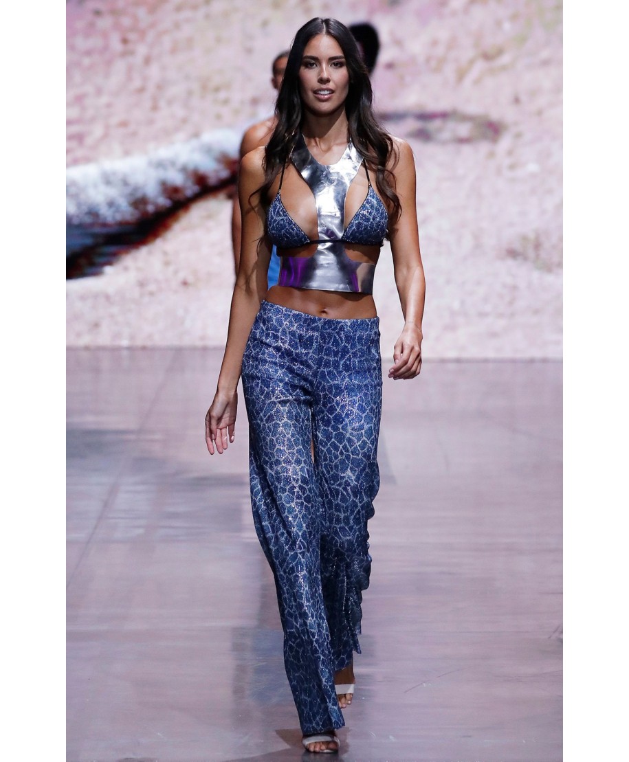 GIRAFFE SEQUIN-PRINTED PANTS