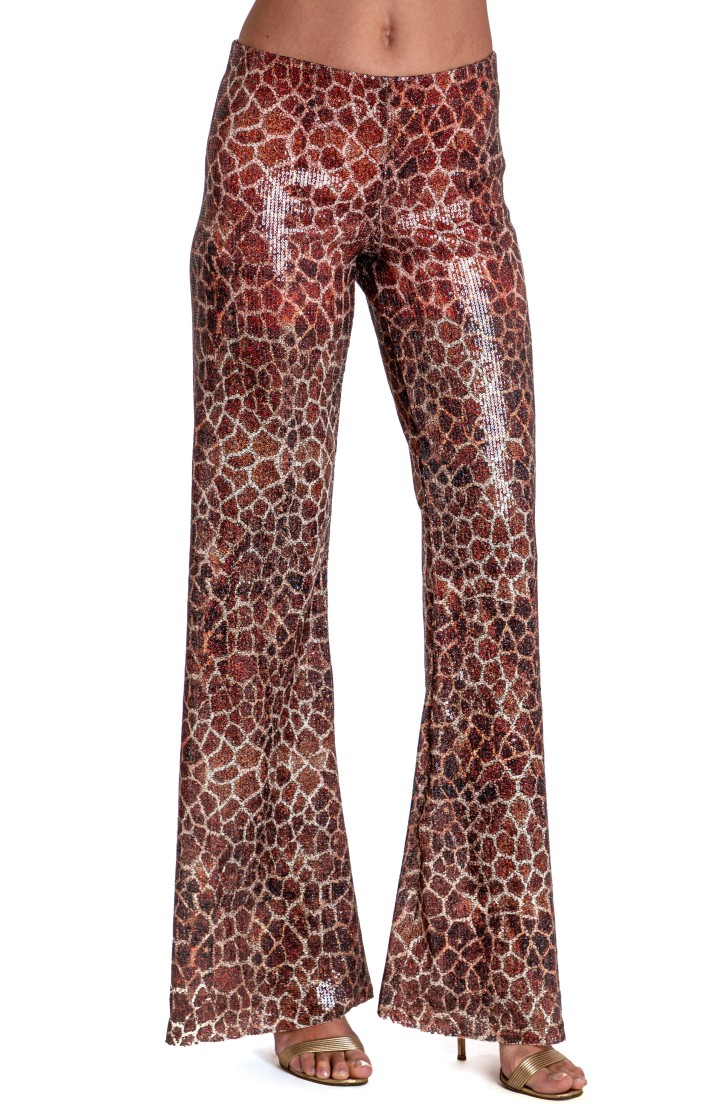 GIRAFFE SEQUIN-PRINTED PANTS