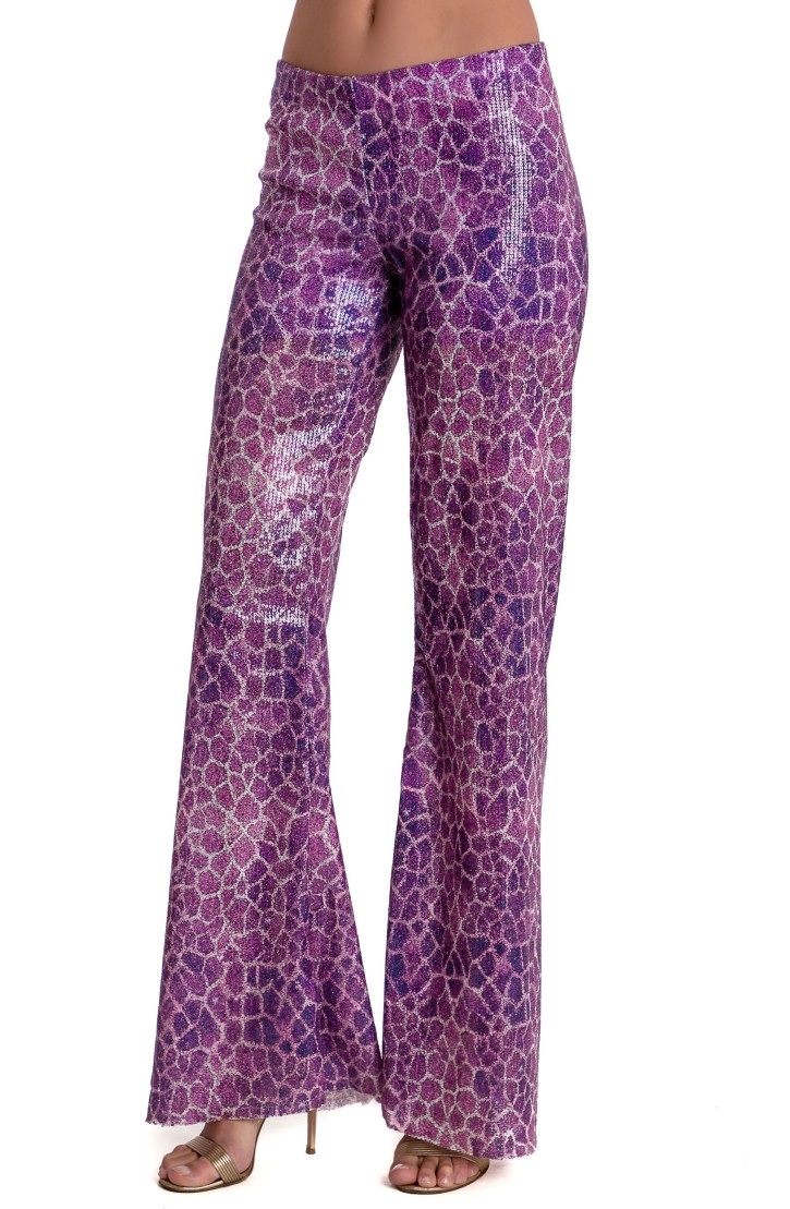 GIRAFFE SEQUIN-PRINTED PANTS