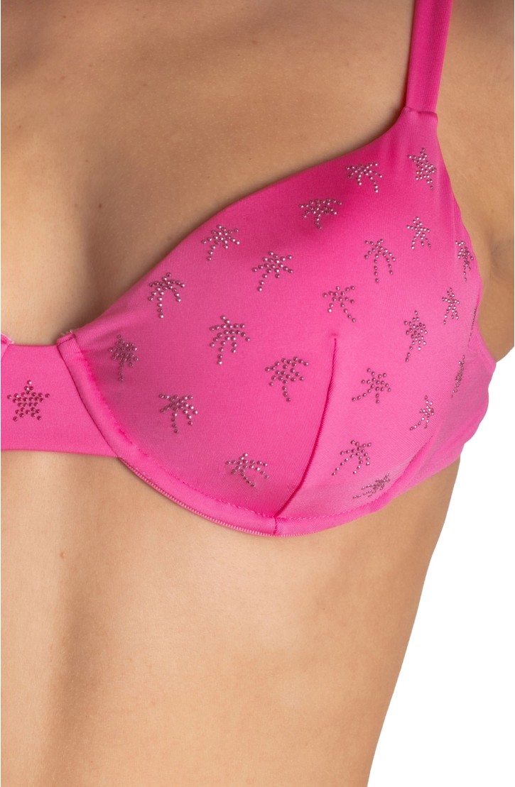 UNDERWIRE BALCONETTE BIKINI WITH MICRO PALM STUDS