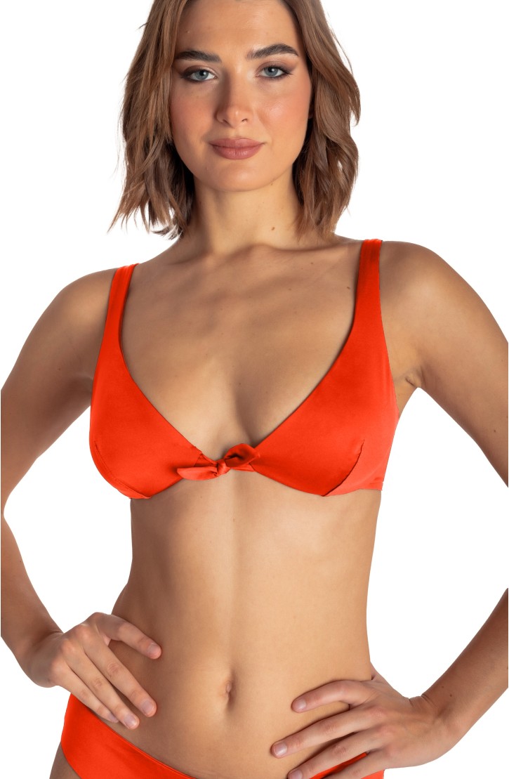 SOLID-COLOURED LYCRA UNDERWIRED BALCONETTE TOP