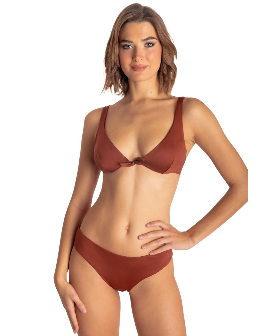 SOLID-COLOURED LYCRA UNDERWIRED BALCONETTE TOP