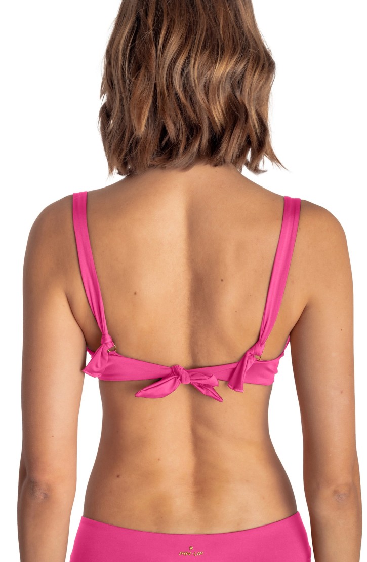 TOP BIKINI BALCONCINO CON FERRETTO TINTA UNITA