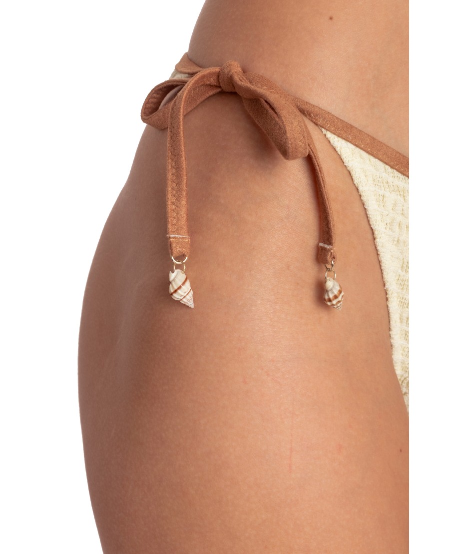 Bikini Triangolo Imbottito Ricamo Palme