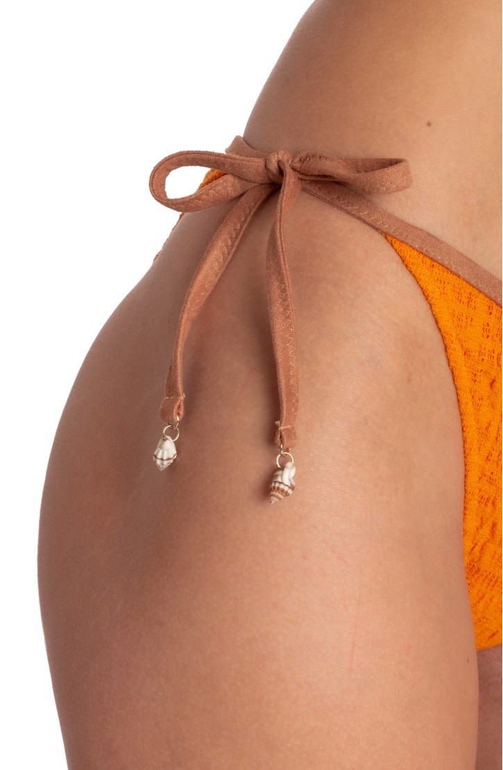 Palm Embroidery Padded Triangle Bikini