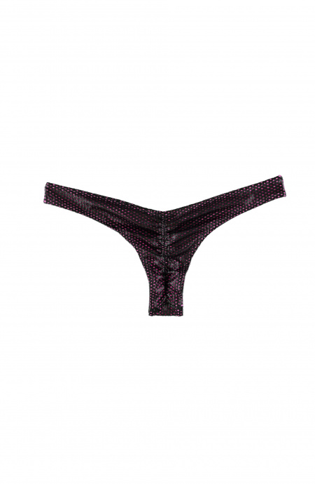 Santa Monica Brief in Vegan Perforated Leather Poisson D'Amour - 2