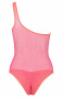 One Piece Swimsuit Whole One Shoulder Dragonfly with Lurex Net Inserts Poisson D'Amour - 2